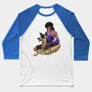 A Girl and her Dog Baseball T-Shirt